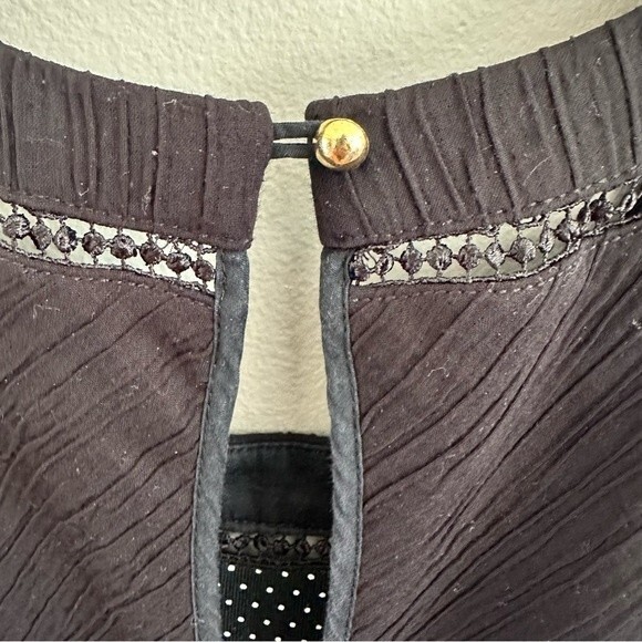 Anthropologie Santa Ana Elevenses Tiered Black Romper XS - Picture 5 of 7